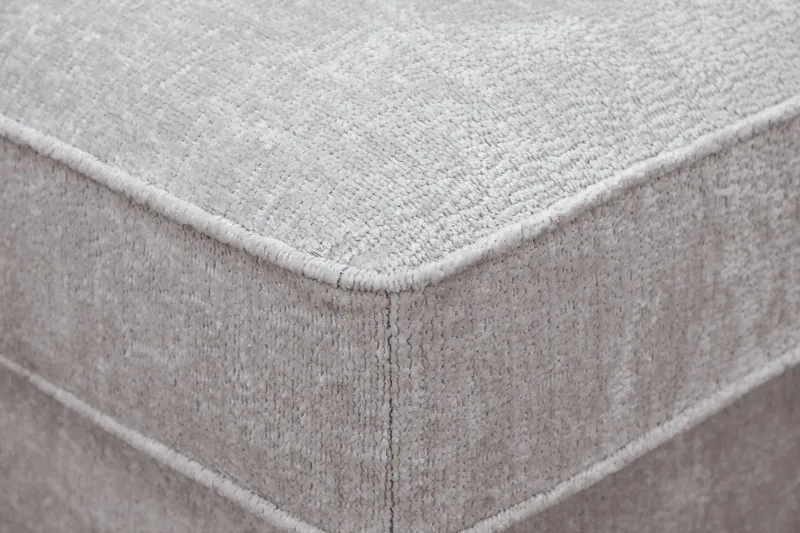 Rossita Fodskammel i chenille - Grå/Brun - Møbler - Stole & lænestole - Taburet & skammel - Puf