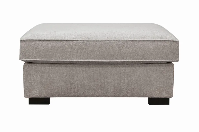 Rossita Fodskammel i chenille - Grå/Brun - Møbler - Stole & lænestole - Taburet & skammel - Puf