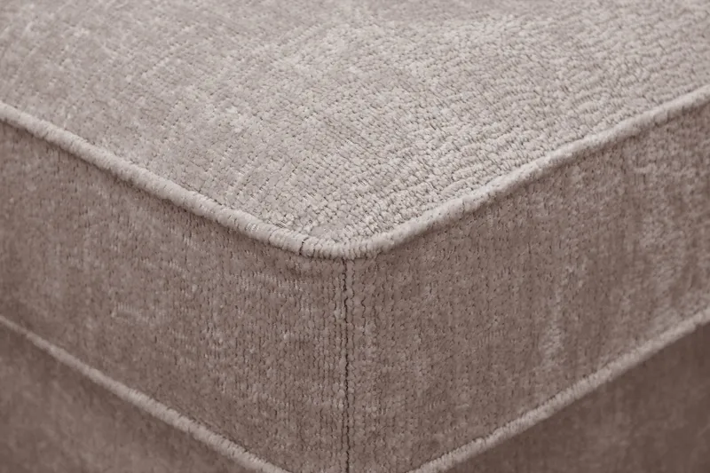 Rossita Fodskammel i chenille - Grå/Brun - Møbler - Stole & lænestole - Taburet & skammel - Puf