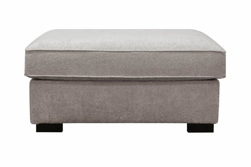 Rossita Fodskammel i chenille - Grå/Brun - Møbler - Stole & lænestole - Taburet & skammel - Puf