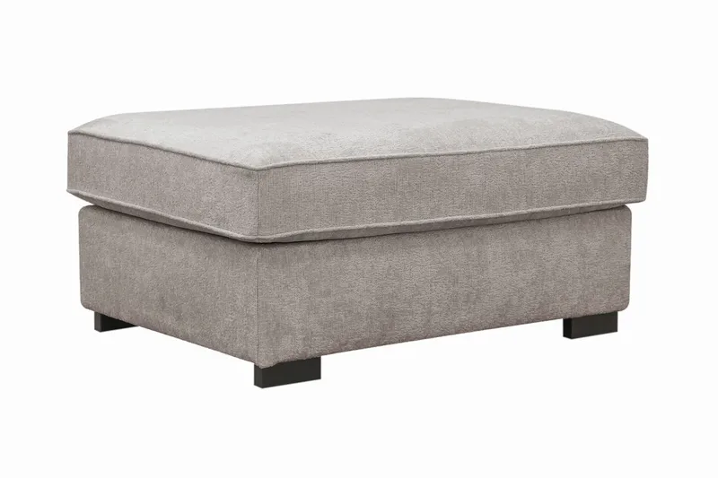 Rossita Fodskammel i chenille - Grå/Brun - Møbler - Stole & lænestole - Taburet & skammel - Puf