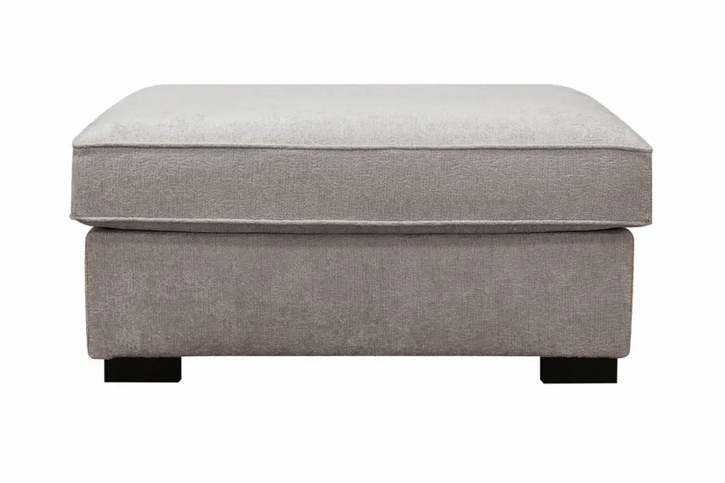 Rossita Fodskammel i chenille - Grå/Brun - Møbler - Stole & lænestole - Taburet & skammel - Puf