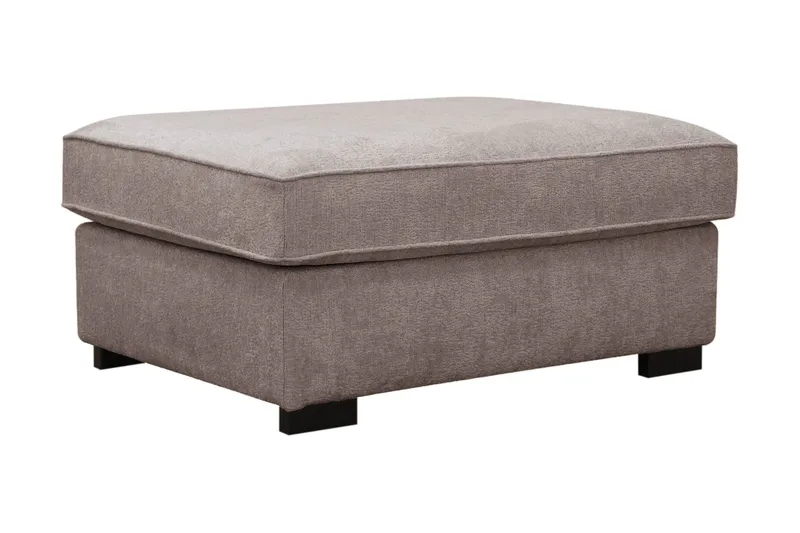 Rossita Fodskammel i chenille - Grå/Brun - Møbler - Stole & lænestole - Taburet & skammel - Puf