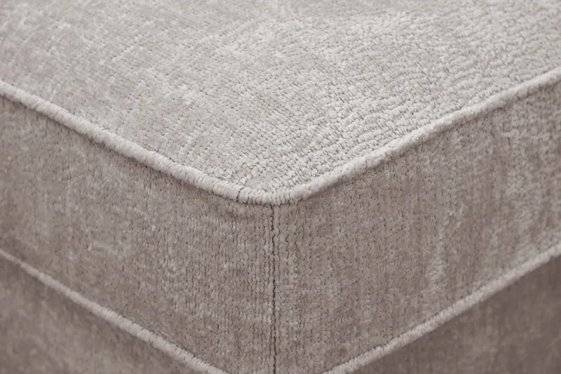 Rossita Fodskammel i chenille - Grå/Brun - Møbler - Stole & lænestole - Taburet & skammel - Puf