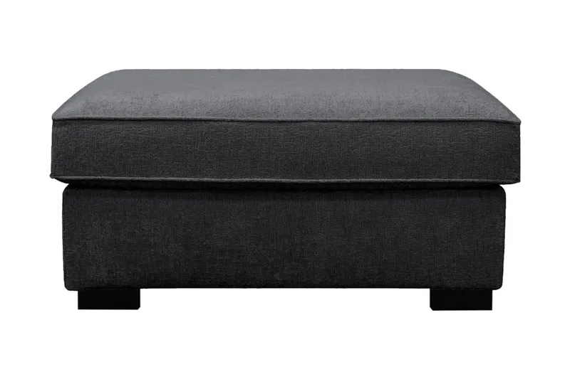 Rossita Fodskammel i chenille - Sort - Møbler - Stole & lænestole - Taburet & skammel - Puf