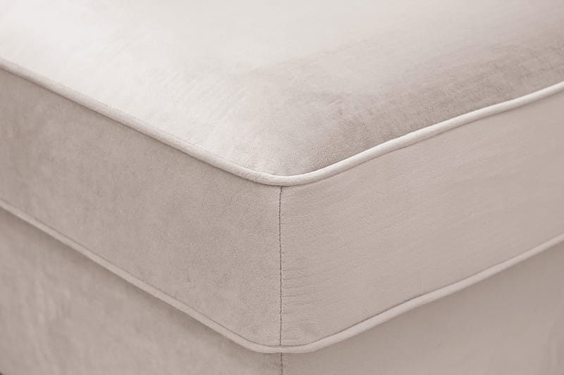 Rossita Fodskammel i Fløjl - Beige - Møbler - Stole & lænestole - Taburet & skammel - Puf