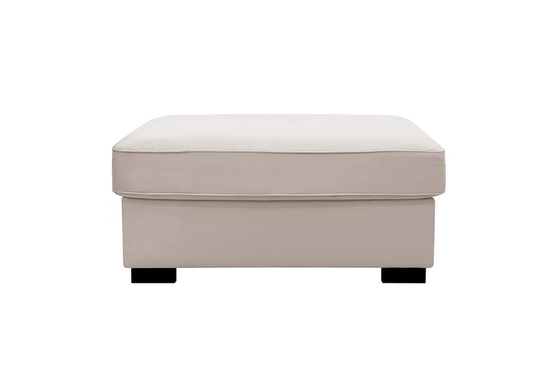 Rossita Fodskammel i Fløjl - Beige - Møbler - Stole & lænestole - Taburet & skammel - Puf