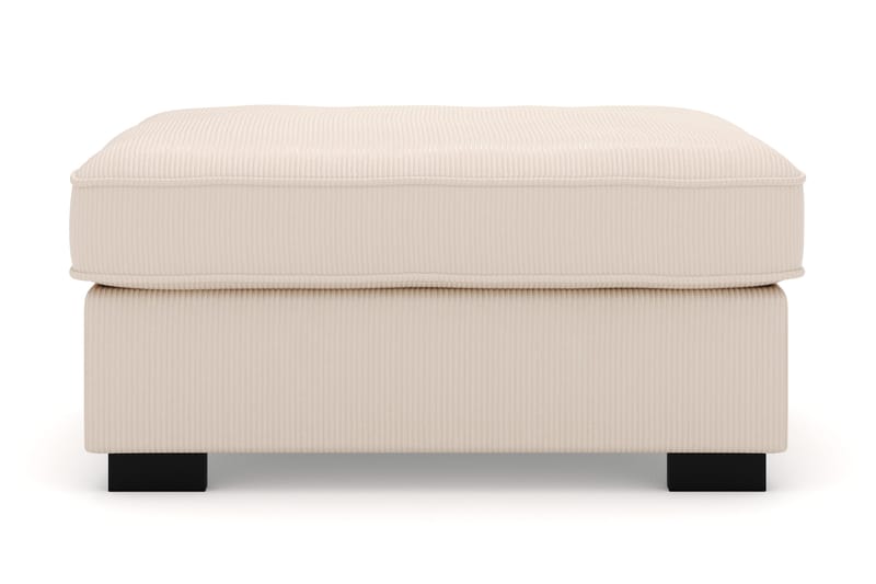 Rossita Fodskammel i Jernbanefløjl - Beige - Møbler - Stole & lænestole - Taburet & skammel - Puf