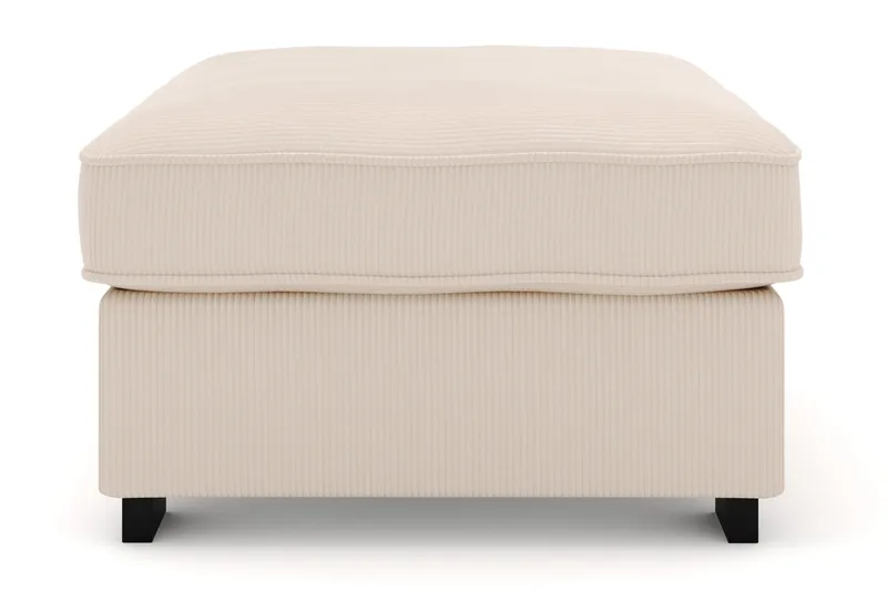 Rossita Fodskammel i Jernbanefløjl - Beige - Møbler - Stole & lænestole - Taburet & skammel - Puf