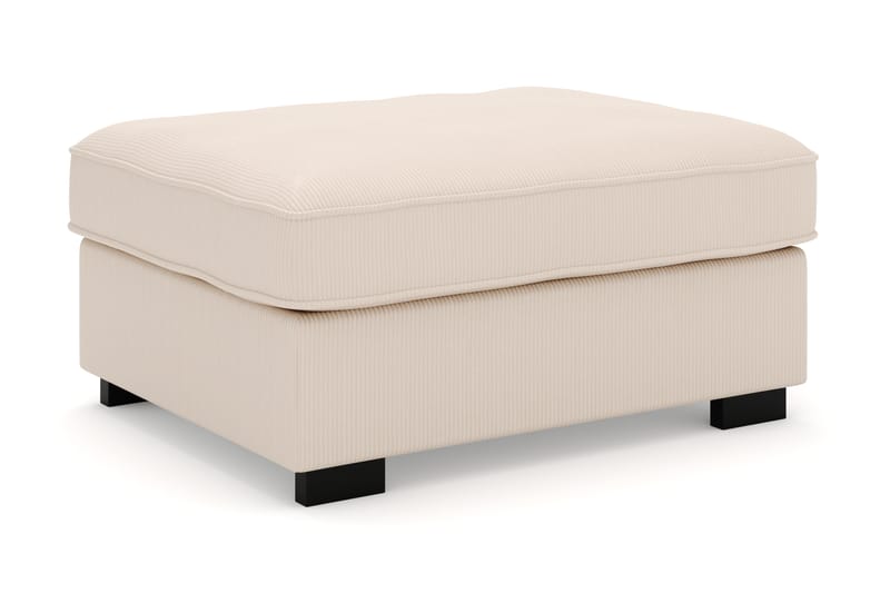 Rossita Fodskammel i Jernbanefløjl - Beige - Møbler - Stole & lænestole - Taburet & skammel - Puf