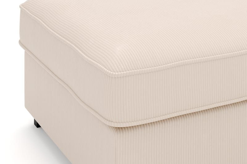 Rossita Fodskammel i Jernbanefløjl - Beige - Møbler - Stole & lænestole - Taburet & skammel - Puf