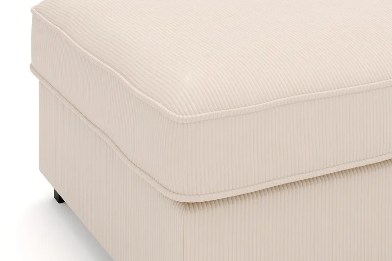 Rossita Fodskammel i Jernbanefløjl - Beige - Møbler - Stole & lænestole - Taburet & skammel - Puf