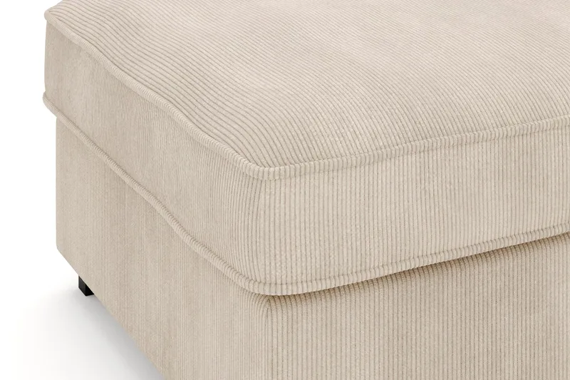 Rossita Fodskammel i Jernbanefløjl - Greige - Møbler - Stole & lænestole - Taburet & skammel - Puf