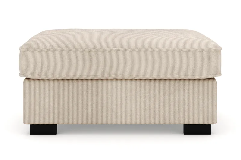 Rossita Fodskammel i Jernbanefløjl - Greige - Møbler - Stole & lænestole - Taburet & skammel - Puf