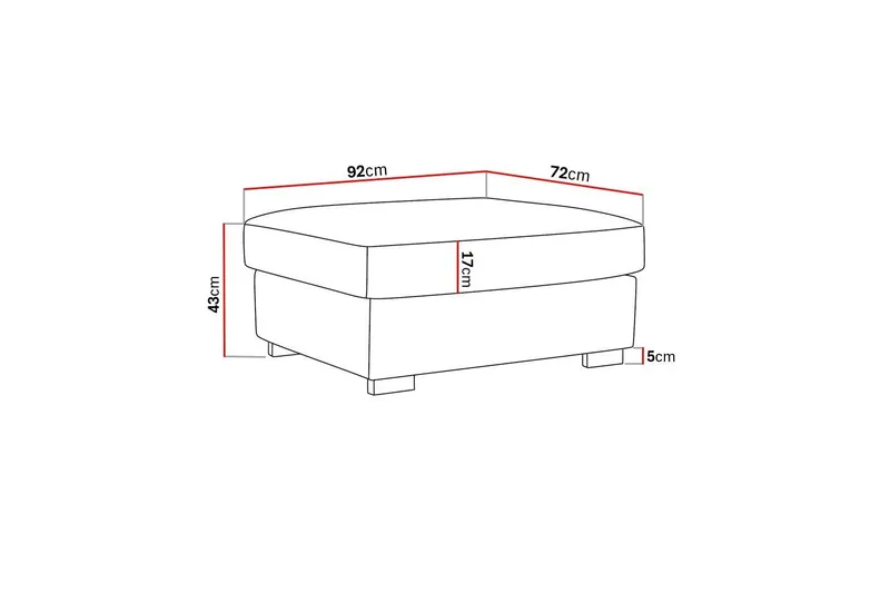 Rossita Fodskammel i Jernbanefløjl - Mørkegrå - Møbler - Stole & lænestole - Taburet & skammel - Puf