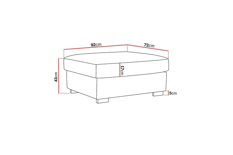 Rossita Fodskammel i Stof - Brun - Møbler - Stole & lænestole - Taburet & skammel - Puf