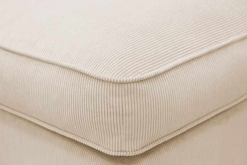 Rossita lyx Fodskammel - Beige Jernbanefløjl - Møbler - Stole & lænestole - Taburet & skammel - Puf