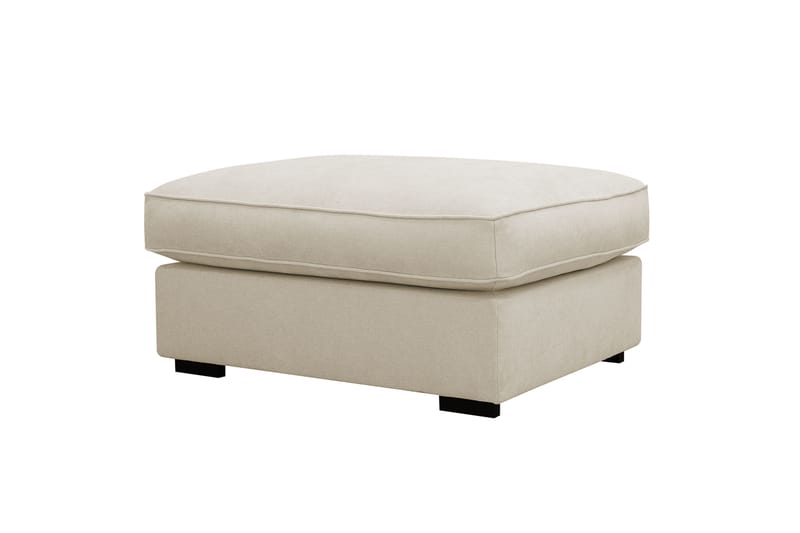 Rossita lyx Fodskammel, Beige Stof