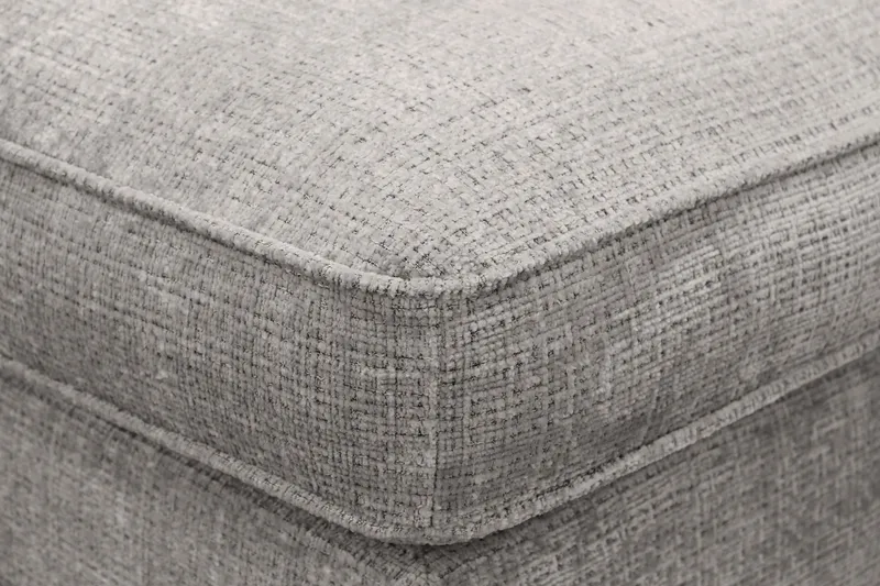 Rossita lyx Fodskammel - Lysegrå Chenille - Møbler - Stole & lænestole - Taburet & skammel - Puf