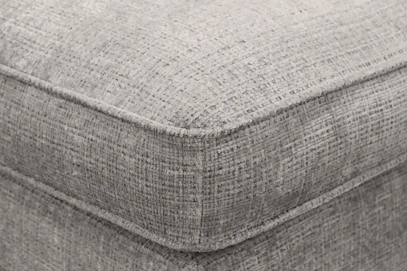 Rossita lyx Fodskammel - Lysegrå Chenille - Møbler - Stole & lænestole - Taburet & skammel - Puf