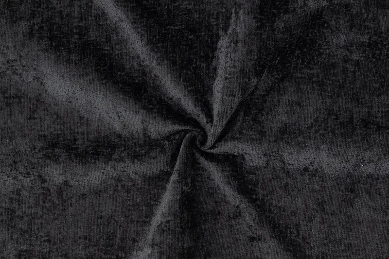 Rossita lyx Fodskammel - Trenza 01, Sort Chenille - Møbler - Stole & lænestole - Taburet & skammel - Puf