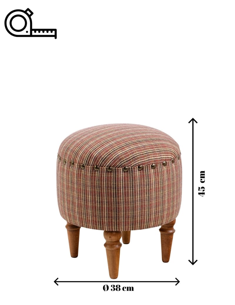Rubby siddepuf 38 cm rund - Flerfarvet - Møbler - Stole & lænestole - Taburet & skammel - Puf
