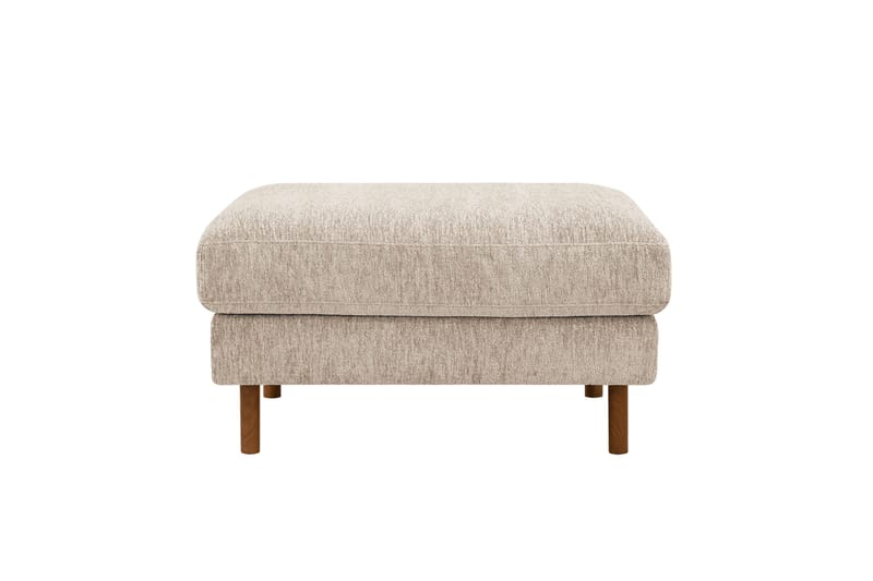 Scandi fodskammel i chenille - Beige - Møbler - Stole & lænestole - Taburet & skammel - Puf