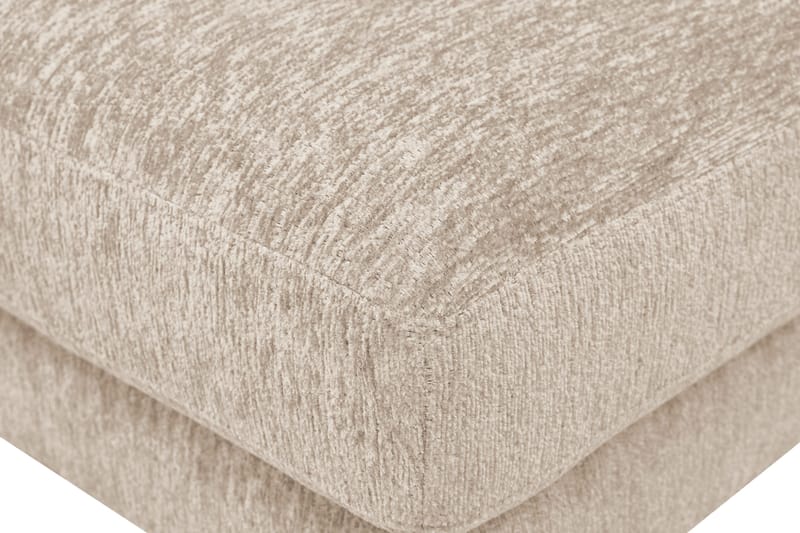 Scandi fodskammel i chenille - Beige - Møbler - Stole & lænestole - Taburet & skammel - Puf