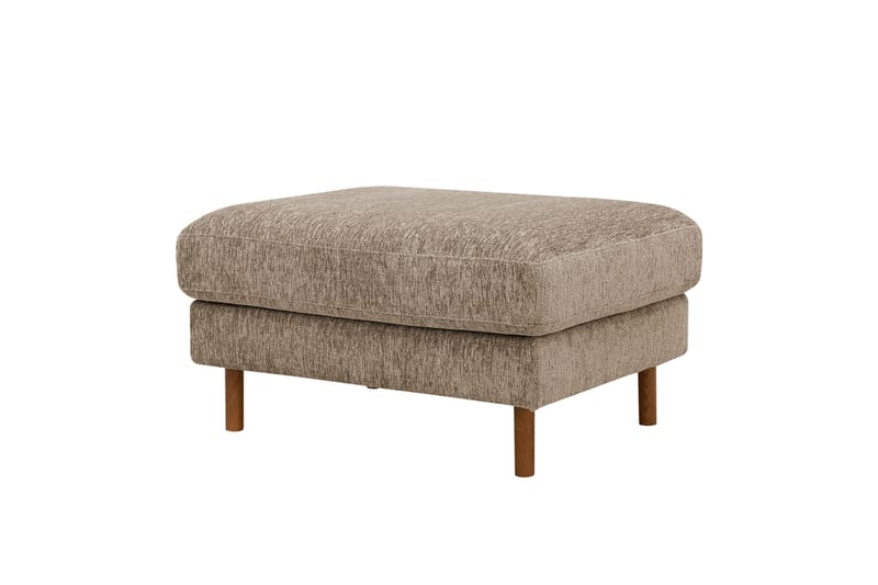 Scandi fodskammel i chenille - Mørk beige - Møbler - Stole & lænestole - Taburet & skammel - Puf