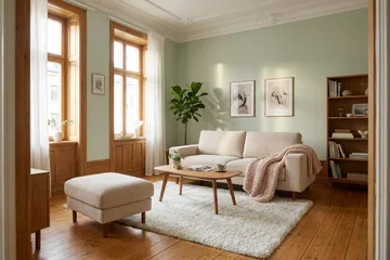 Scandi fodskammel i Jernbanefløjl - Beige - Møbler - Stole & lænestole - Taburet & skammel - Puf