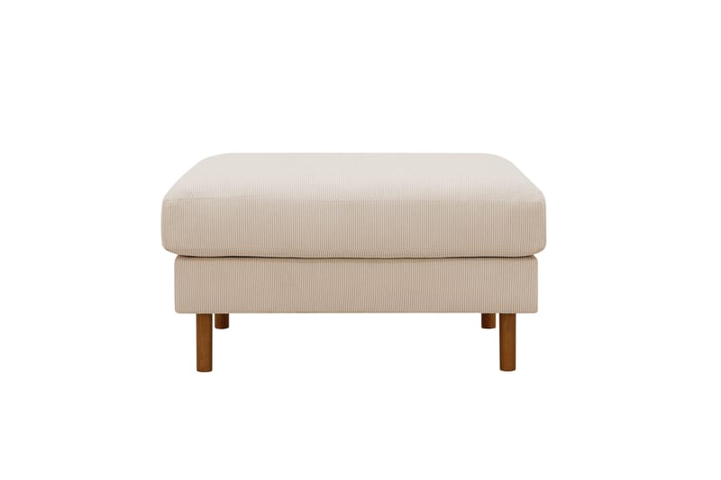 Scandi fodskammel i Jernbanefløjl - Beige - Møbler - Stole & lænestole - Taburet & skammel - Puf