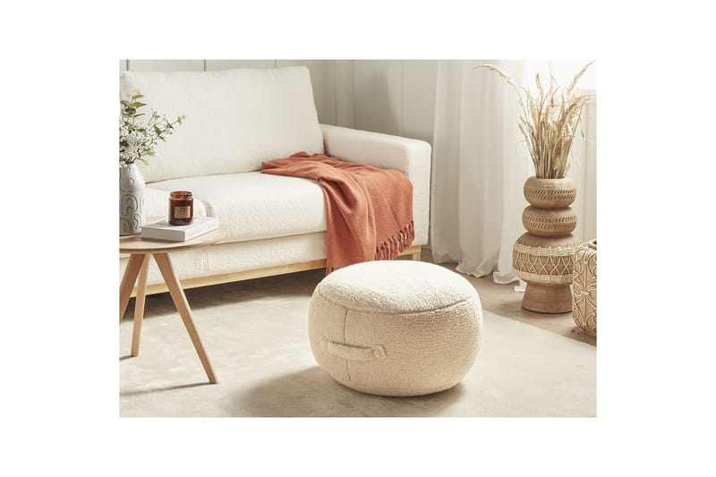 Siddeskammel Adlana Beige - Beige - Møbler - Stole & lænestole - Taburet & skammel - Ottoman