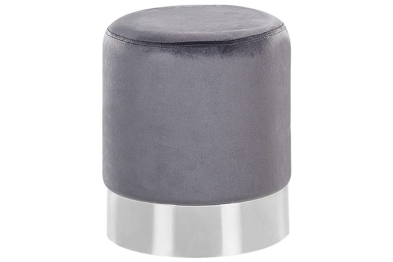 Siddeskammel Brigitte Grå/Sølv - Grå/Sølv - Møbler - Stole & lænestole - Taburet & skammel - Ottoman
