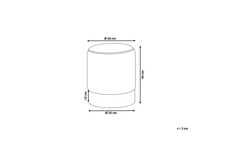 Siddeskammel Brigitte Grå/Sølv - Grå/Sølv - Møbler - Stole & lænestole - Taburet & skammel - Ottoman