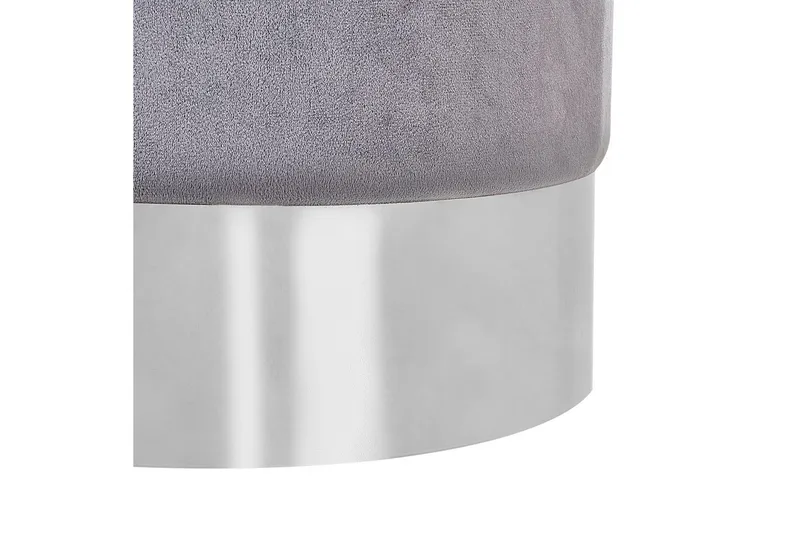 Siddeskammel Brigitte Grå/Sølv - Grå/Sølv - Møbler - Stole & lænestole - Taburet & skammel - Ottoman