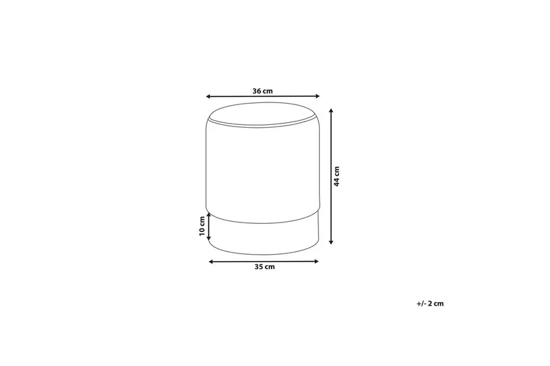 Siddeskammel Brigitte Rosa/Sølv - Rosa/Sølv - Møbler - Stole & lænestole - Taburet & skammel - Ottoman
