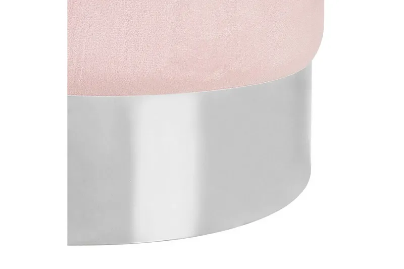 Siddeskammel Brigitte Rosa/Sølv - Rosa/Sølv - Møbler - Stole & lænestole - Taburet & skammel - Ottoman