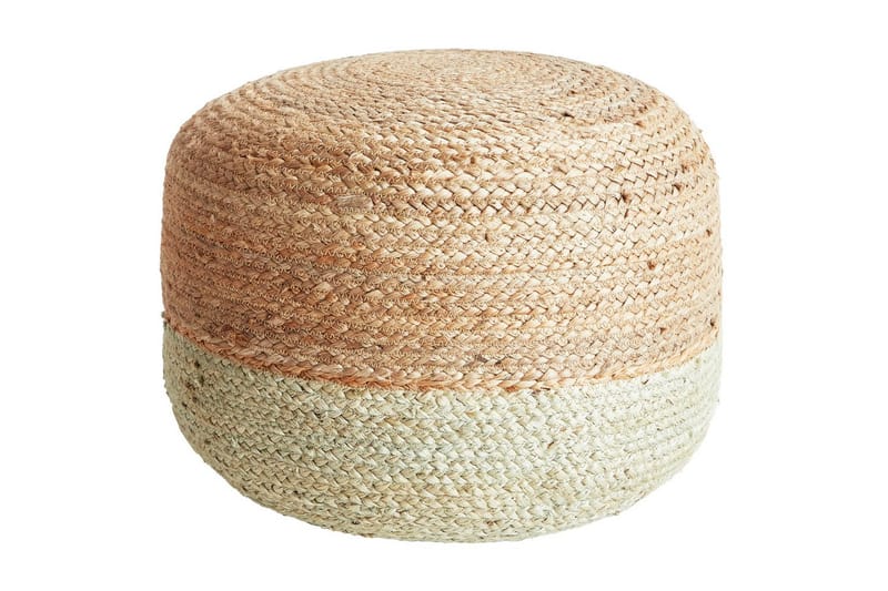 Siddeskammel Duki Natur/Beige/Grøn - Natur/Beige/Grøn - Møbler - Stole & lænestole - Taburet & skammel - Ottoman