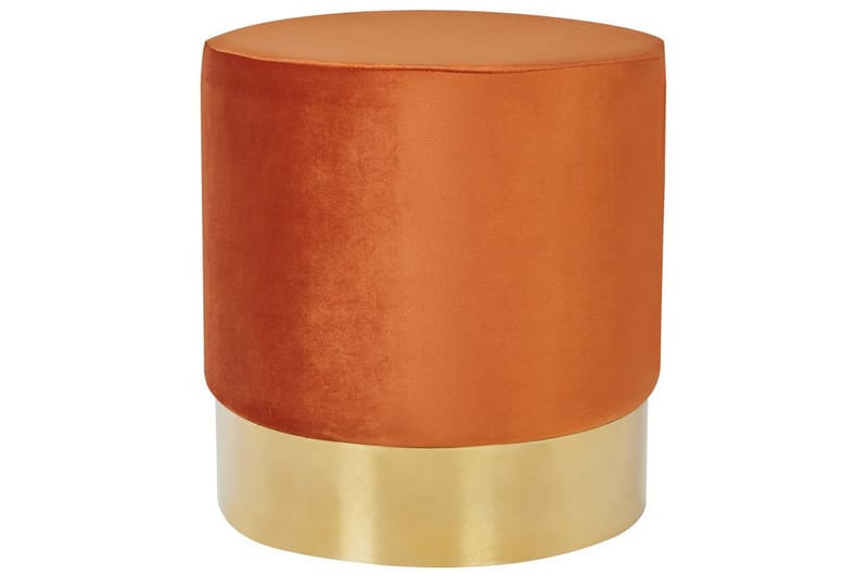Siddeskammel Sophia Orange/guld - Orange/guld - Møbler - Stole & lænestole - Taburet & skammel - Ottoman