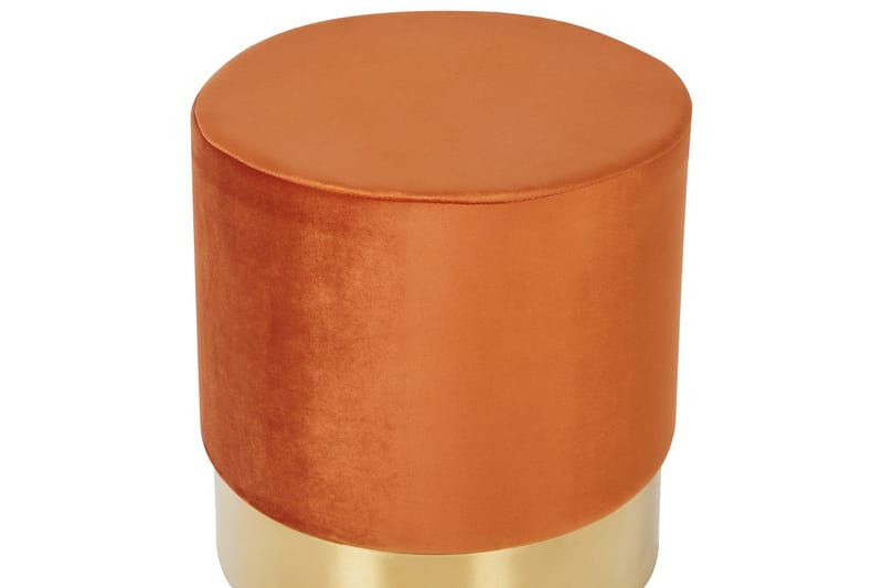 Siddeskammel Sophia Orange/guld - Orange/guld - Møbler - Stole & lænestole - Taburet & skammel - Ottoman