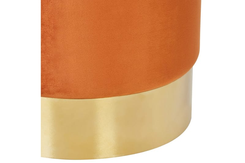 Siddeskammel Sophia Orange/guld - Orange/guld - Møbler - Stole & lænestole - Taburet & skammel - Ottoman