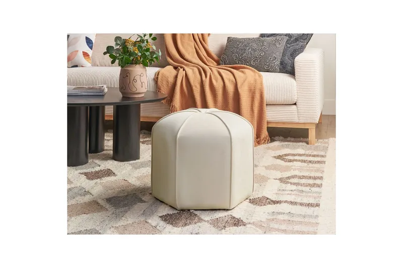 Siddeskammel Wishek Beige - Beige - Møbler - Stole & lænestole - Taburet & skammel - Ottoman