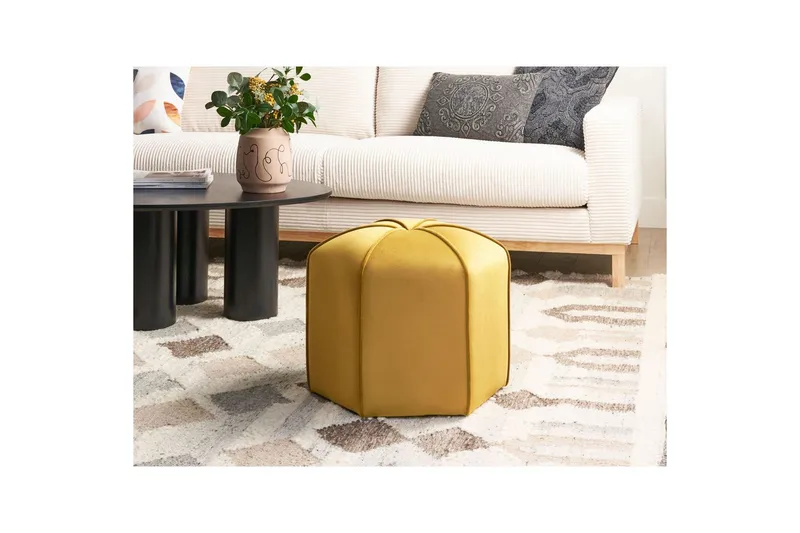 Siddeskammel Wishek Gul - Gul - Møbler - Stole & lænestole - Taburet & skammel - Ottoman