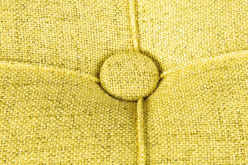 Skammel&gt; Yapak &lt;Tekstil gul-grøn med 22 knapper - Taburet & skammel
