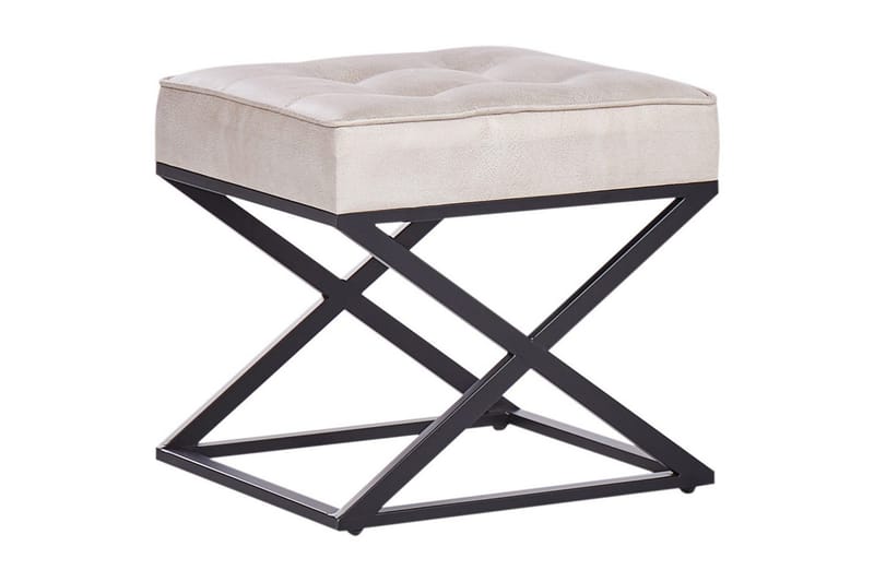 Skammel Murdo Beige/sort - Beige/sort - Møbler - Stole & lænestole - Taburet & skammel - Puf