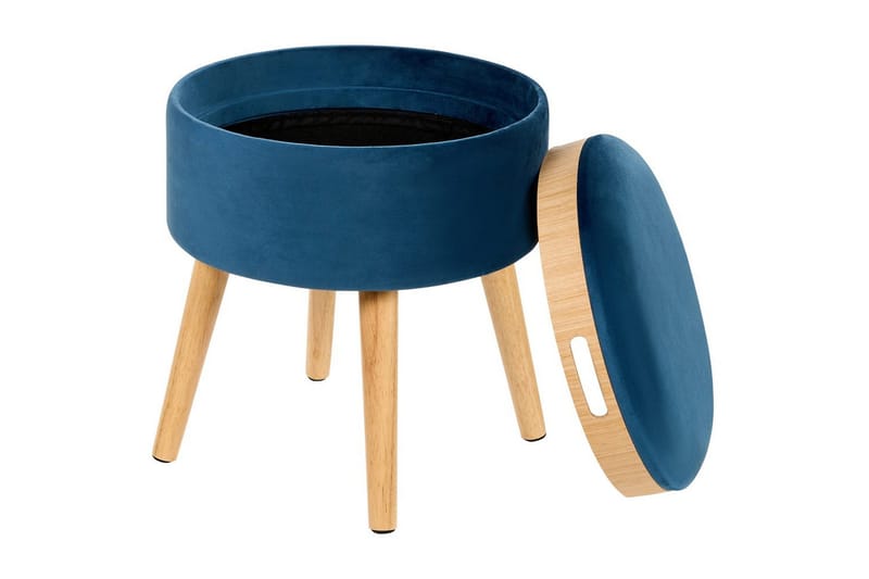 Skammel Neely Blå - Blå - Møbler - Stole & lænestole - Taburet & skammel - Puf