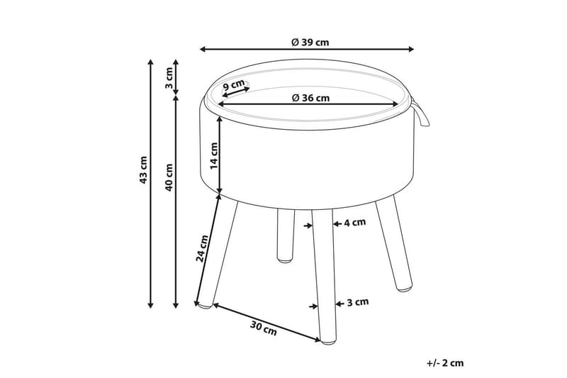 Skammel Neely Blå - Blå - Møbler - Stole & lænestole - Taburet & skammel - Puf