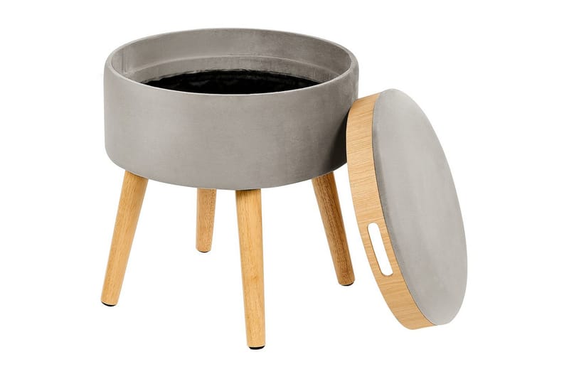 Skammel Neely Grå - Grå - Møbler - Stole & lænestole - Taburet & skammel - Puf