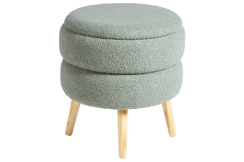 Skammel Okaton Grønt/lyst træ - Grønt/lyst træ - Møbler - Stole & lænestole - Taburet & skammel - Puf
