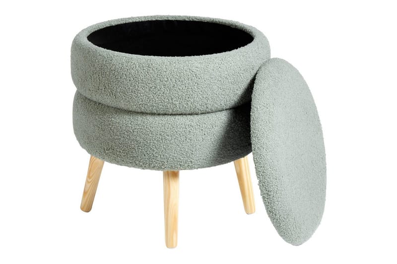 Skammel Okaton Grønt/lyst træ - Grønt/lyst træ - Møbler - Stole & lænestole - Taburet & skammel - Puf